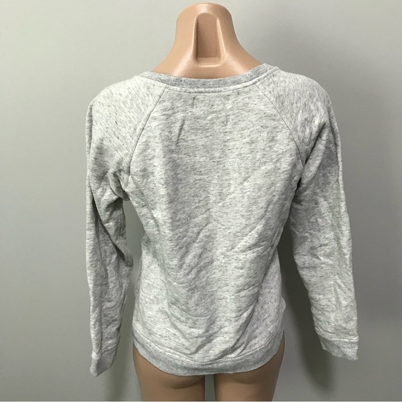 Everlane French Terry Heather Light Gray Sweatshirt Sweater Small - Picture 4 of 5